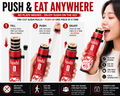 Portable Sushi Tube – Push-Up Sushi Container with Sauce Tube, No-Hands Sushi Eating for Travel, Party & Takeout (12 Pack)