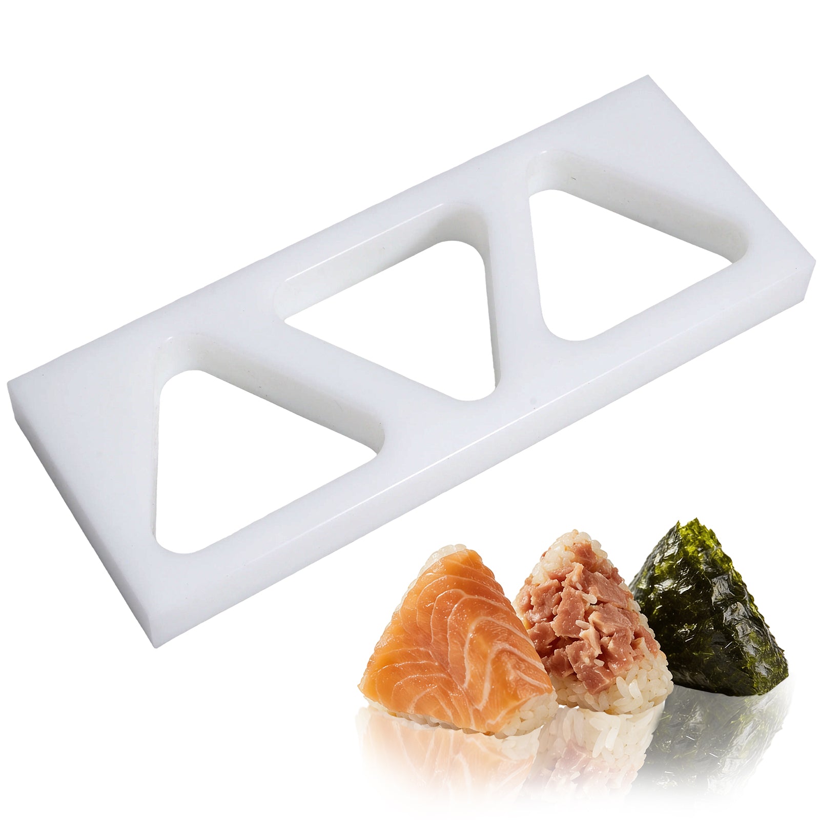 Triangle Onigiri Mold Rice Ball Press – Japanese Onigiri Maker, BPA-Free Food Grade Plastic, Easy Release Musubi Mold for Bento & Meal Prep (Large – 3-Cavity)