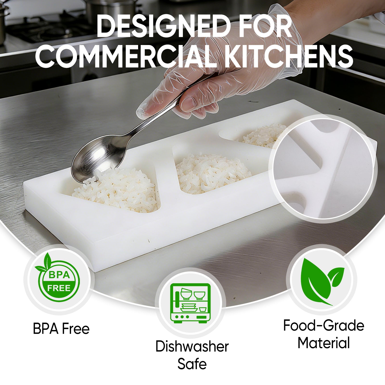 Triangle Onigiri Mold Rice Ball Press – Japanese Onigiri Maker, BPA-Free Food Grade Plastic, Easy Release Musubi Mold for Bento & Meal Prep (Large – 3-Cavity)