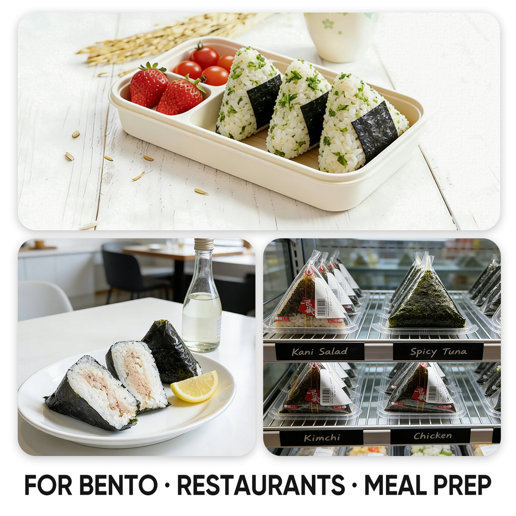 Triangle Onigiri Mold Rice Ball Press – Japanese Onigiri Maker with 3 or 5 Cavities, BPA-Free Food Grade Plastic, Easy Release Musubi Mold for Bento & Meal Prep (Medium–5-Cavity)