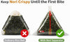 LEQC Onigiri Wrapper with Nori Separator – Keep Seaweed Crispy, 100 Count