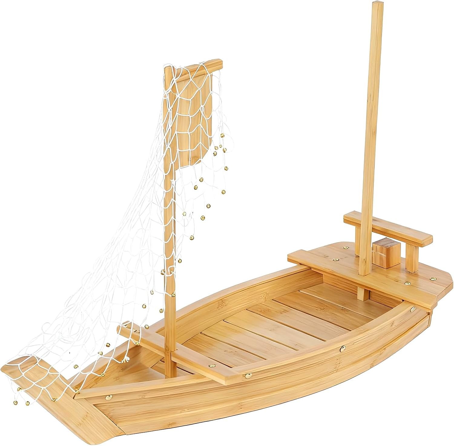 35.4 Inch Bamboo Sushi Boat Serving Tray – Extra Large Sushi Platter & Display Board