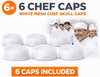 6 pcs Chef Skull Cap – Adjustable & Breathable Mesh Chef Hats for Men Women Kitchen Cook Cap, Oil-Resistant Chef Works Hat