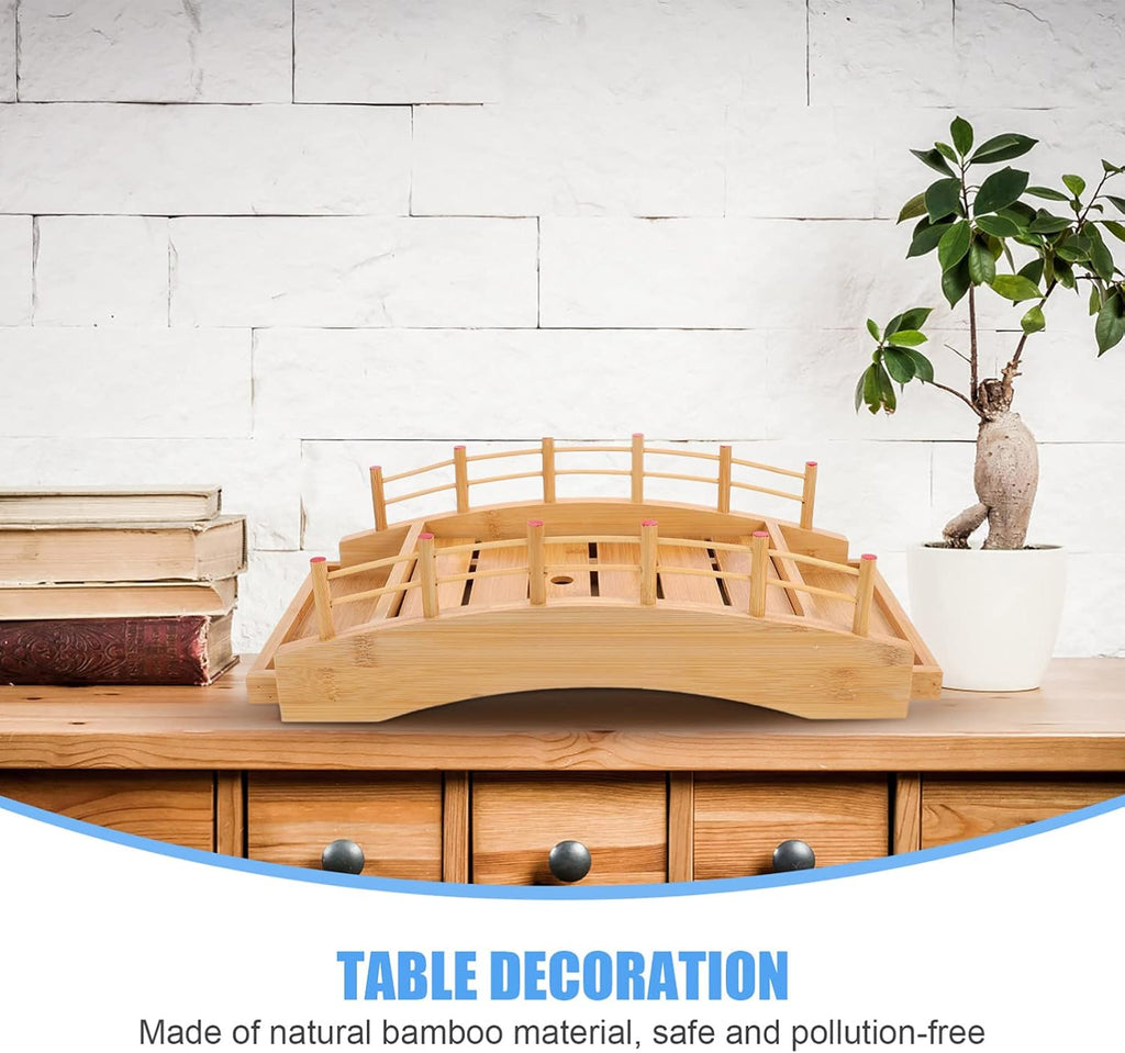 Wooden Sushi Boat Bridge – Large Sushi Serving Tray for Japanese Food Display, Sushi Train Dining & Party Serving (17.2 x 8.4 x 5.2 in)