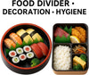 Green Sushi Grass Divider – Plastic Baran for Sushi & Bento, Food Separator Decoration, Restaurant & Takeout Use, 3 x 2 Inch (1000 pcs)