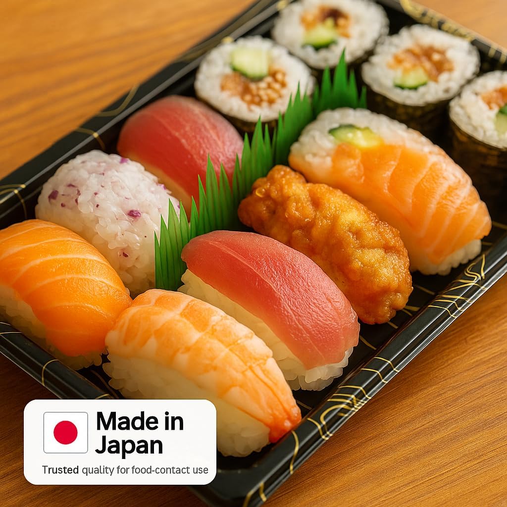 Green Sushi Grass Divider – Plastic Baran for Sushi & Bento, Food Separator Decoration for Restaurant & Takeout, 3 x 2 Inch (4000 pcs)