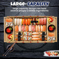Wooden Sushi Boat Bridge – Large Sushi Serving Tray for Japanese Food Display, Sushi Train Dining & Party Serving (20.8 x 10 x 5.6 in)