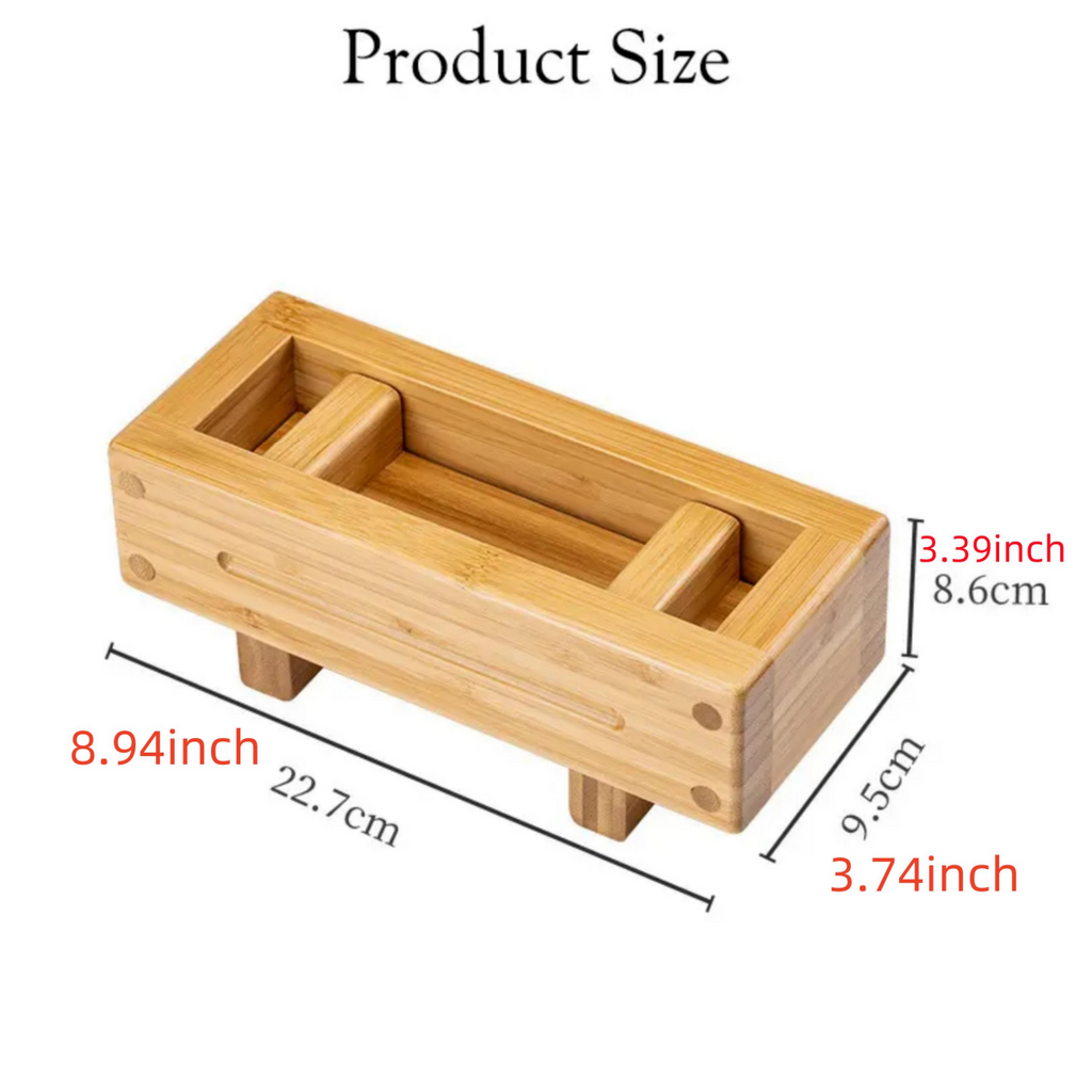 Onigiri Sushi Mold Press – Musubi Maker Rice Molds, Spam Musubi Press, Professional Sushi Tools for Restaurant & Home (Natural Bamboo)