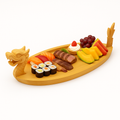 19.7" Bamboo Dragon Sushi Boat – Hand-Carved Sushi Serving Tray for Home, Parties & Appetizers